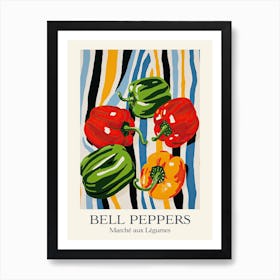 Marche Aux Legumes Bell Peppers Summer Illustration 1 Art Print