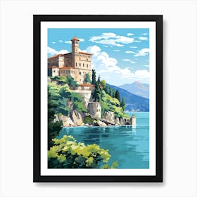 Isola Bella Italy Gardens Illustration 1  Art Print