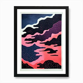 Psychedelic Deltas - Dreamlike Wave Design Art Print
