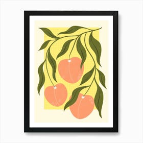 Peach Tree Art Print