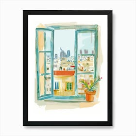 Travel Poster Happy Places Tel Aviv 4 Art Print