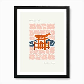 Travel Itsukushima Japan Floral Abstract Gallery Art Print