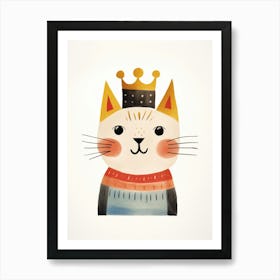 Little Cat 1 Wearing A Crown Art Print