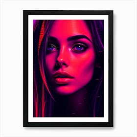 Neon Art Beauty Art Print