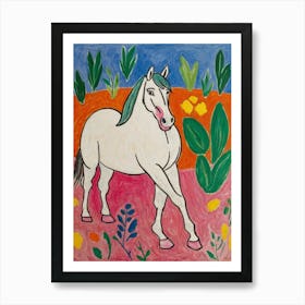 Horse In The Desert Style Henri Matisse Art Print