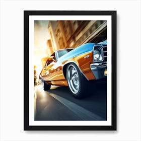 American Muscle Car In The City 010 Art Print