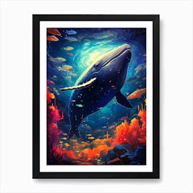 Whale In The Ocean Art Print