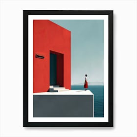 Red House, Minimalism Art Print