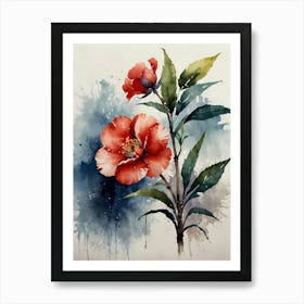 Watercolor Flower Painting 3 Art Print