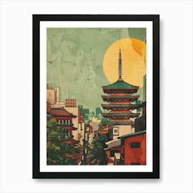 Sapporo Japan Mid Century Modern 1 Art Print