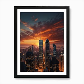 Night cityscape Art Print