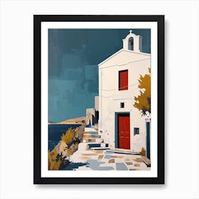 Church Of Santos, Greece Art Print