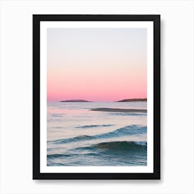 Cemaes Bay, Anglesey, Wales Pink Photography 1 Art Print