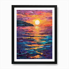 Sunset At The Beach 35 Art Print