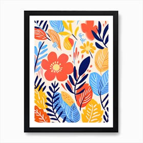 Blooms With Flair; Inspired by Matisse Art Print