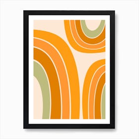 Mid Century Mod Arcs Art Print