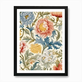 Floral Wallpaper 99 Art Print