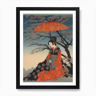 Asagao Morning Glory 2 Vintage Japanese Botanical And Geisha Art Print by  Botanic Studio - Fy