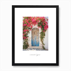 Limassol, Cyprus   Mediterranean Doors Watercolour Painting 3 Poster Art Print