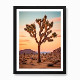  Photograph Of A Joshua Tree At Dusk In Desert 1 Art Print