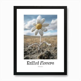 Knitted Flowers Daisies 6 Art Print