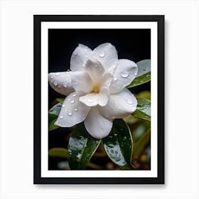 White Gardenia Flower Art Print