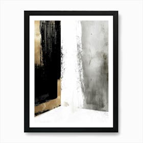 Abstract Black And White Painting 23 Art Print