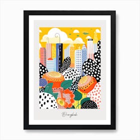 Poster Of Bangkok, Illustration In The Style Of Pop Art 3 Art Print