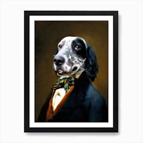 English Setter Wilhelm Dog Pet Portraits Art Print
