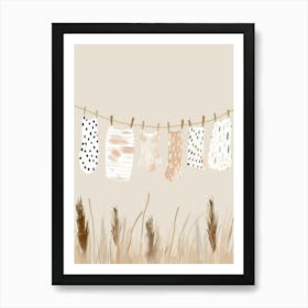 Clothesline 9 Art Print