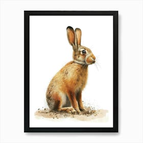 Belgian Hare Nursery Illustration 3 Art Print