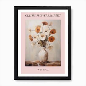 Classic Flowers Market  Gerbera Floral Poster 2 Art Print