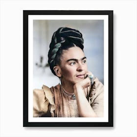 Frida Kahlo, Fotografie Boho Style, Frida Ikonische Schönheit Art Print