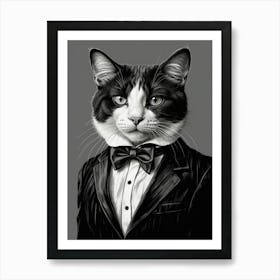 Tuxedo Cat 1 Art Print