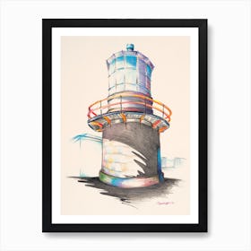 Nobbys Lighthouse Air Art Print