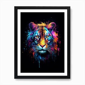 Colorful Tiger Art Print