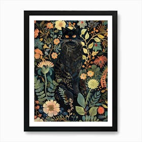 Black Cat In The Garden 7 Art Print