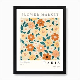 Paris Flower Market Art Print