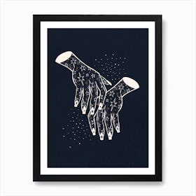 Sparkly Hands Art Print