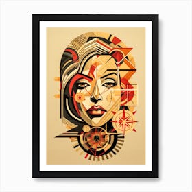 Abstract Illustration Of A Woman And The Cosmos 33 Art Print