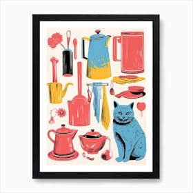 Cats And Kitchen Lovers 6 Art Print