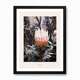 Flower Illustration Protea 8 Poster Art Print