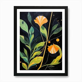 Calendula 1 Hilma Af Klint Inspired Flower Illustration Art Print