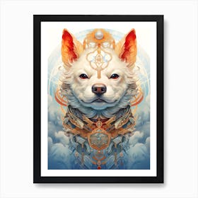 Dog In The Clouds Art Print