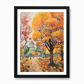 Autumn City Park Painting Ueno Park Tokyo 1 Art Print