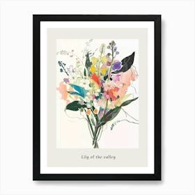 Lily Of The Valley Collage Flower Bouquet Poster Art Print