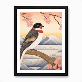 Bird Illustration Barn Swallow 1 Art Print