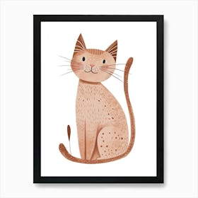 Egyptian Mau Cat Clipart Illustration 1 Art Print