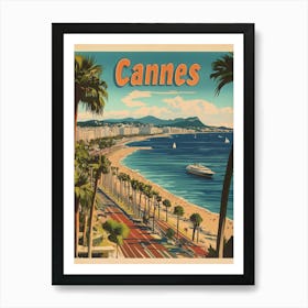 Aihrgdesign A Vintage Travel Poster Of Cannes 4 Art Print