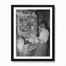 Daughter Of Tenant Farmer Peeling Potatoes For Noonday Meal, Near Muskogee, Oklahoma, See General Art Print